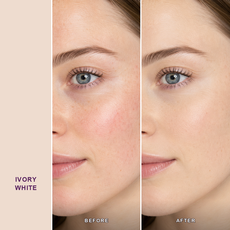 Ivory White shade before and after