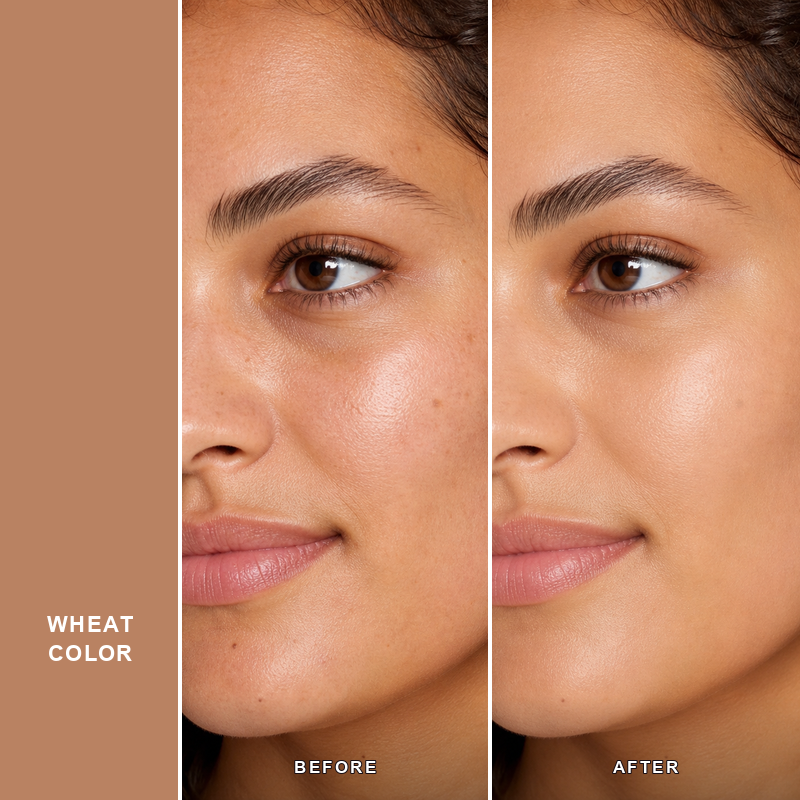 Wheat Color shade before and after