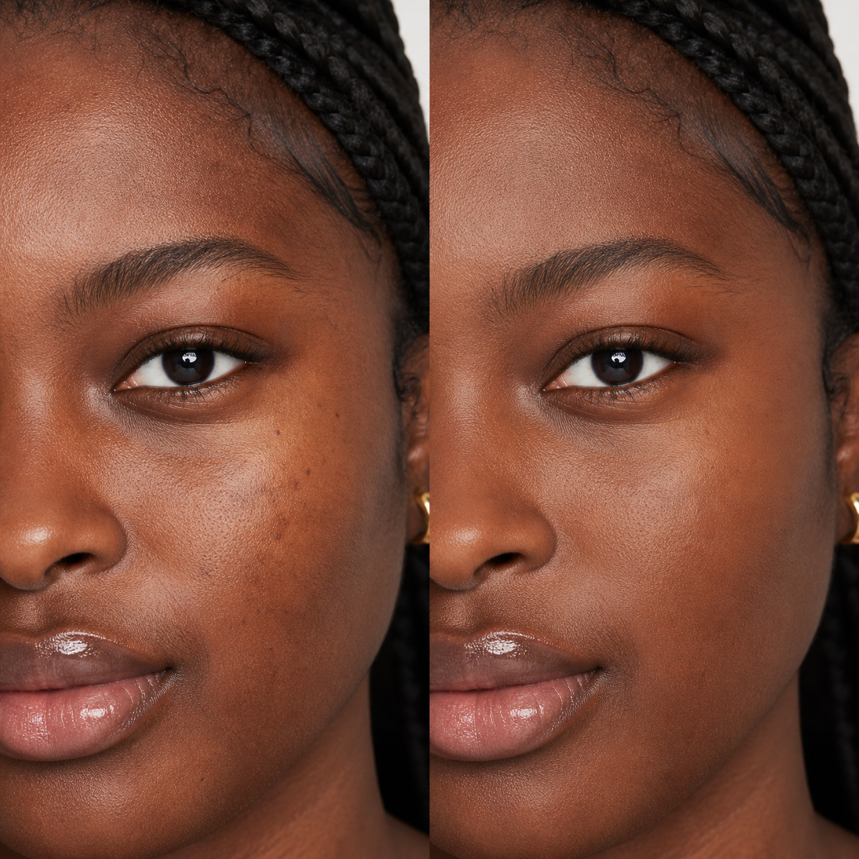 Coffee Color shade before and after result